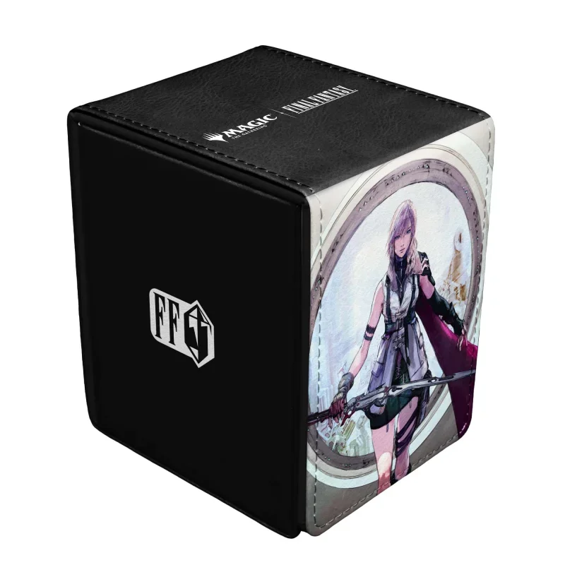 Ultra Pro - Final Fantasy Premium Alcove Flip Deck Box (100 double-sleeved cards) 76 × 100 × 83 mm - Lightning, Army of One